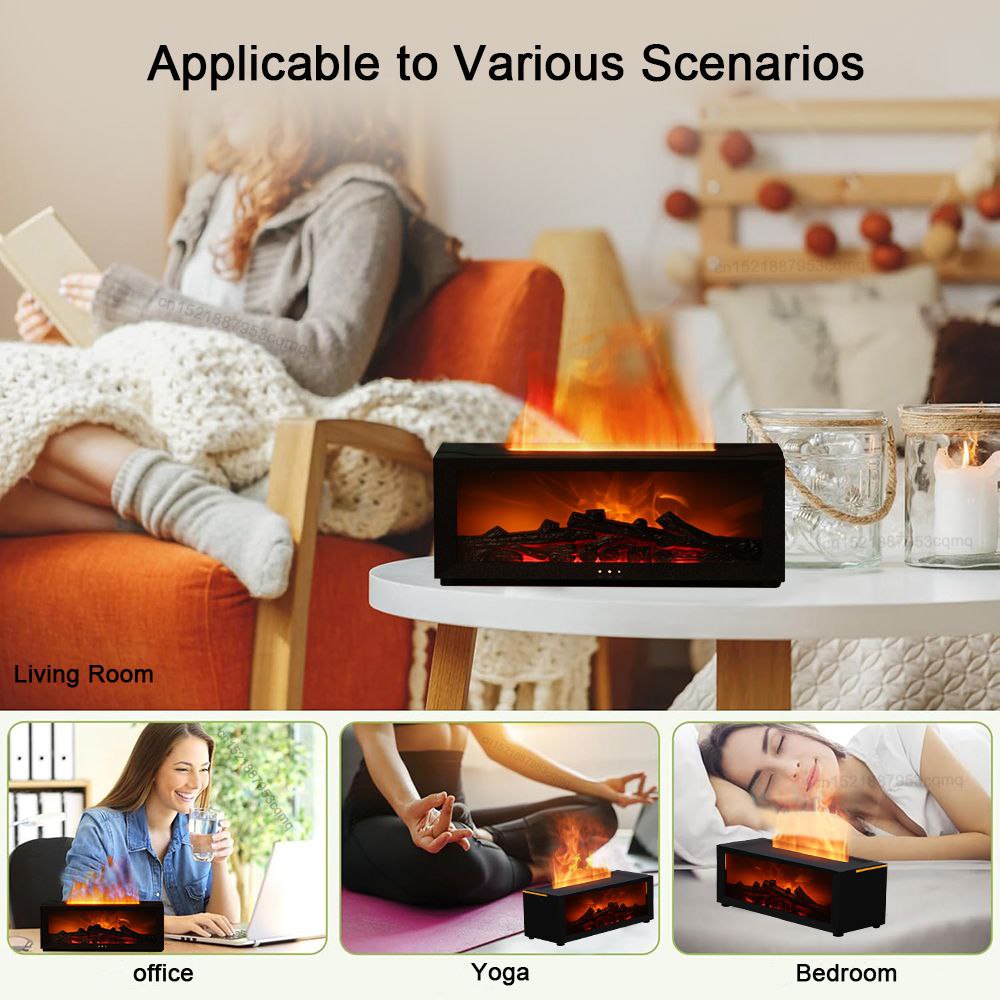 Innovative Aromatic Diffuser-Humidifier with Fireplace Effect