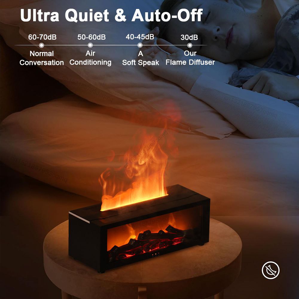 Innovative Aromatic Diffuser-Humidifier with Fireplace Effect