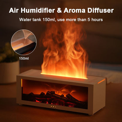 Innovative Aromatic Diffuser-Humidifier with Fireplace Effect