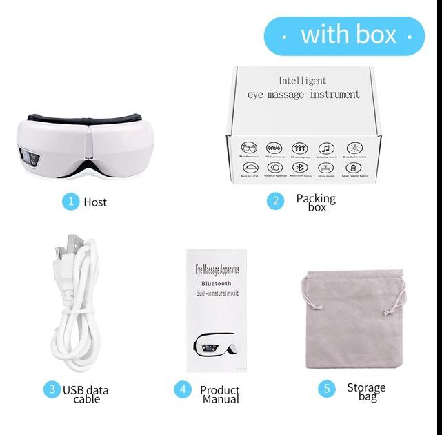 6D Smart Airbag Eye Massager with Bluetooth