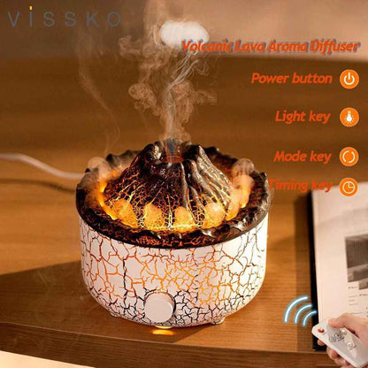 GrinchyFinchy™Flame Volcano Aromatherapy Humidifier with Remote Control